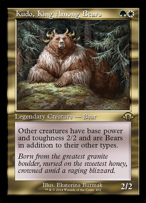 naokuroshop MTG [MH3][0432][多][R][EN][熊の中の王、クードー/Kudo, King Among Bears] NM