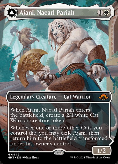 naokuroshop MTG [MH3][0442][白][M][EN][ナカティルの最下層民、アジャニ/Ajani, Nacatl Pariah]（foil） NM