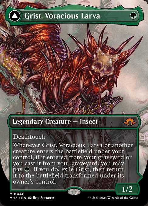 naokuroshop MTG [MH3][0446][緑][M][EN][大食の幼生、グリスト/Grist, Voracious Larva]（foil） NM