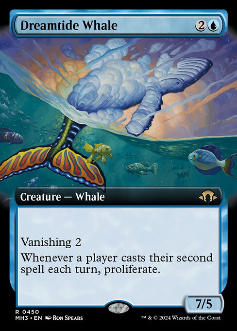 naokuroshop MTG [MH3][0450][青][R][EN][夢潮の鯨/Dreamtide Whale]（foil） NM