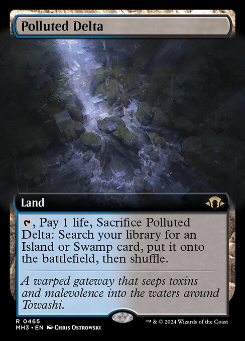 naokuroshop MTG [MH3][0465][土地][R][EN][汚染された三角州/Polluted Delta]（foil） NM