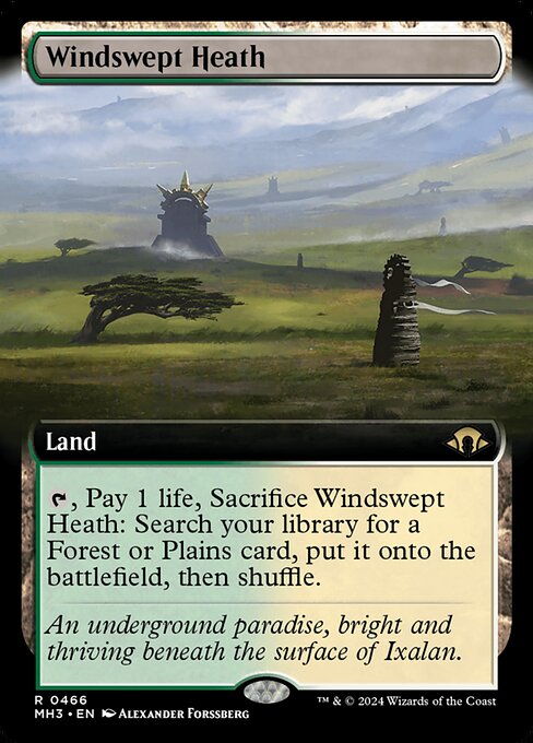 naokuroshop MTG [MH3][0466][土地][R][EN][吹きさらしの荒野/Windswept Heath]（foil） NM