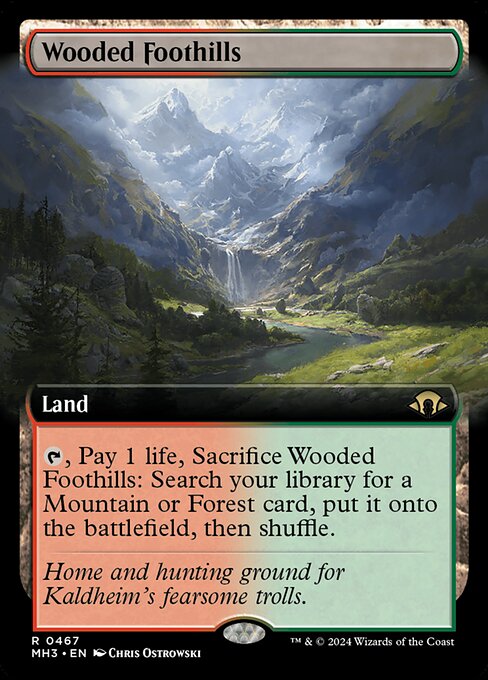 naokuroshop MTG [MH3][0467][土地][R][EN][樹木茂る山麓/Wooded Foothills] NM