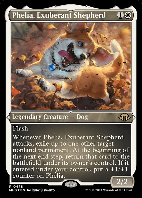 naokuroshop MTG [MH3][0478][白][R][EN][溌剌の牧羊犬、フィリア/Phelia, Exuberant Shepherd] NM