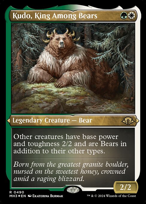 naokuroshop MTG [MH3][0490][多][R][EN][熊の中の王、クードー/Kudo, King Among Bears] NM