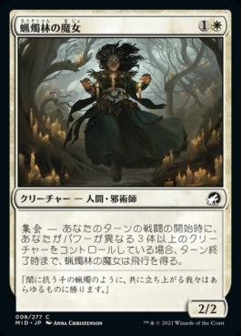 naokuroshop MTG [MID][008][白][C][JP][蝋燭林の魔女/Candlegrove Witch]（foil） NM