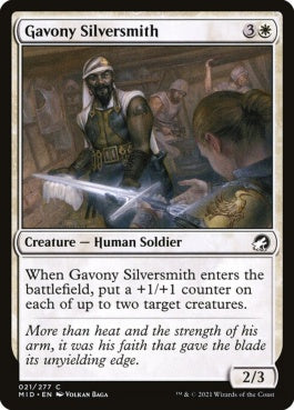 naokuroshop MTG [MID][021][白][C][EN][ガヴォニーの銀鍛冶師/Gavony Silversmith]（foil） NM