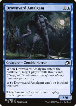 naokuroshop MTG [MID][050][青][C][EN][溺墓の融合体/Drownyard Amalgam]（foil） NM