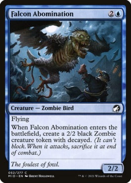 naokuroshop MTG [MID][052][青][C][EN][異形の隼/Falcon Abomination]（foil） NM