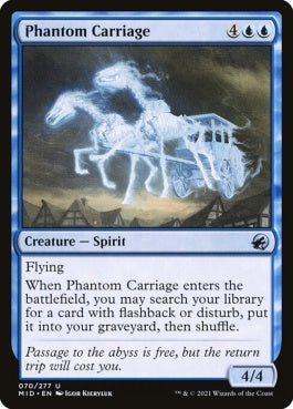 naokuroshop MTG [MID][070][青][U][EN][幻影の馬車/Phantom Carriage]（foil） NM