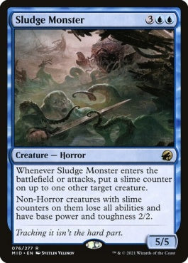 naokuroshop MTG [MID][076][青][R][EN][ヘドロの怪物/Sludge Monster]（foil） NM