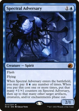 naokuroshop MTG [MID][077][青][M][EN][幽体の敵対者/Spectral Adversary]（foil） NM