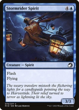 naokuroshop MTG [MID][079][青][C][EN][嵐乗りの精霊/Stormrider Spirit]（foil） NM