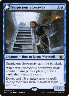 naokuroshop MTG [MID][080][青][R][EN][怪しげな密航者/Suspicious Stowaway] NM