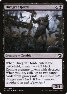 naokuroshop MTG [MID][096][黒][C][EN][戦墓の大群/Diregraf Horde] NM