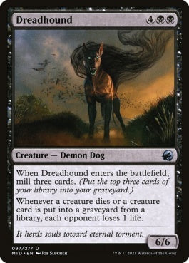 naokuroshop MTG [MID][097][黒][U][EN][戦慄の猟犬/Dreadhound] NM