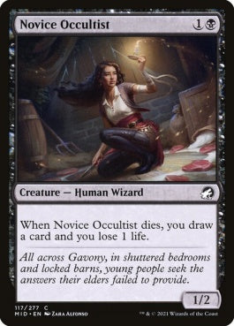 naokuroshop MTG [MID][117][黒][C][EN][新米密教信者/Novice Occultist] NM