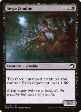 naokuroshop MTG [MID][121][黒][C][EN][包囲ゾンビ/Siege Zombie]（foil） NM