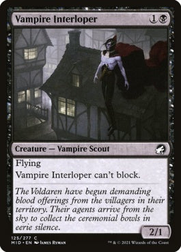 naokuroshop MTG [MID][125][黒][C][EN][吸血鬼の侵入者/Vampire Interloper]（foil） NM