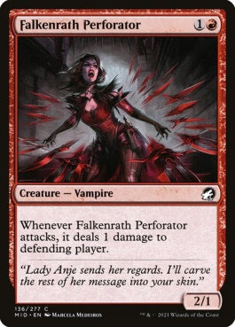 naokuroshop MTG [MID][136][赤][C][EN][ファルケンラスの打ち抜く者/Falkenrath Perforator]（foil） NM