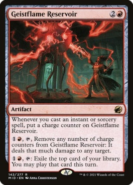 naokuroshop MTG [MID][142][赤][R][EN][霊炎貯蔵器/Geistflame Reservoir]（foil） NM