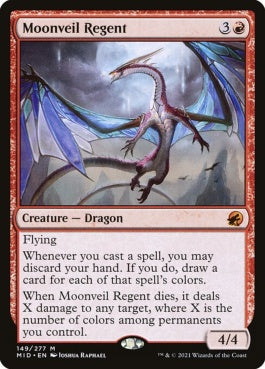 naokuroshop MTG [MID][149][赤][M][EN][月の帳の執政/Moonveil Regent]（foil） NM