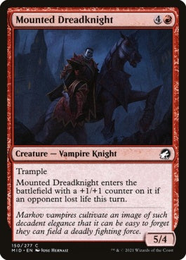 naokuroshop MTG [MID][150][赤][C][EN][馬上の戦慄騎士/Mounted Dreadknight]（foil） NM