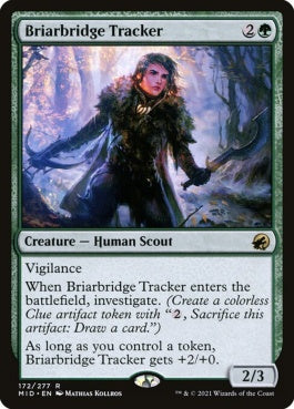 naokuroshop MTG [MID][172][緑][R][EN][茨橋の追跡者/Briarbridge Tracker]（foil） NM