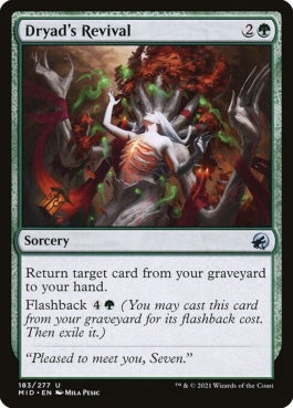 naokuroshop MTG [MID][183][緑][U][EN][ドライアドの蘇生/Dryad's Revival]（foil） NM