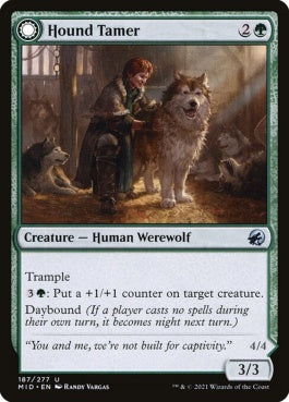 naokuroshop MTG [MID][187][緑][U][EN][猟犬調教師/Hound Tamer] NM