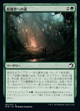 naokuroshop MTG [MID][191][緑][C][JP][収穫祭への道/Path to the Festival]（foil） NM