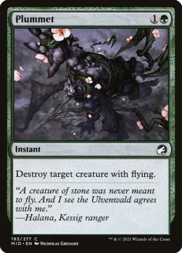 naokuroshop MTG [MID][193][緑][C][EN][垂直落下/Plummet]（foil） NM