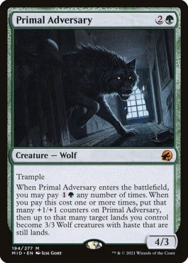 naokuroshop MTG [MID][194][緑][M][EN][原初の敵対者/Primal Adversary]（foil） NM