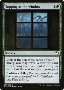 naokuroshop MTG [MID][201][緑][C][EN][窓を叩く/Tapping at the Window]（foil） NM