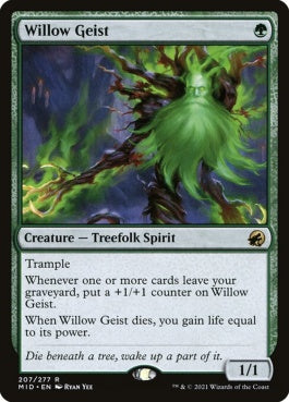 naokuroshop MTG [MID][207][緑][R][EN][柳の霊/Willow Geist]（foil） NM