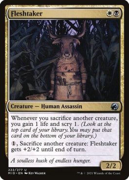 naokuroshop MTG [MID][222][多][U][EN][肉削ぎ屋/Fleshtaker]（foil） NM