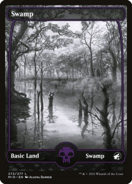 naokuroshop MTG [MID][272][土地][C][EN][沼/Swamp]（foil） NM