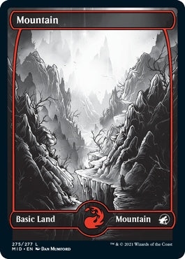 naokuroshop MTG [MID][275][土地][C][JP][山/Mountain]（foil） NM