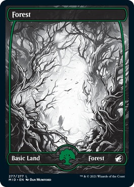 naokuroshop MTG [MID][277][土地][C][JP][森/Forest]（foil） NM