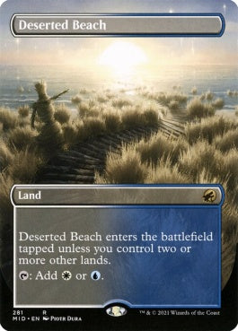 naokuroshop MTG [MID][281][土地][R][EN][さびれた浜/Deserted Beach]（foil） NM