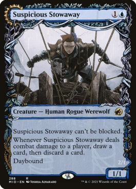 naokuroshop MTG [MID][288][青][R][EN][怪しげな密航者/Suspicious Stowaway] NM