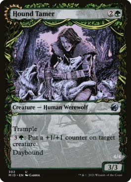 naokuroshop MTG [MID][302][緑][U][EN][猟犬調教師/Hound Tamer]（foil） NM