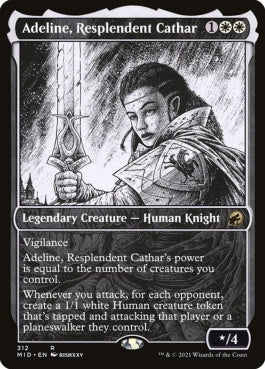 naokuroshop MTG [MID][312][白][R][EN][輝かしい聖戦士、エーデリン/Adeline, Resplendent Cathar]（foil） NM