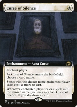 naokuroshop MTG [MID][326][白][R][EN][静寂の呪い/Curse of Silence]（foil） NM