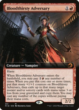 naokuroshop MTG [MID][351][赤][M][EN][血に飢えた敵対者/Bloodthirsty Adversary]（foil） NM