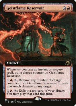 naokuroshop MTG [MID][355][赤][R][EN][霊炎貯蔵器/Geistflame Reservoir]（foil） NM