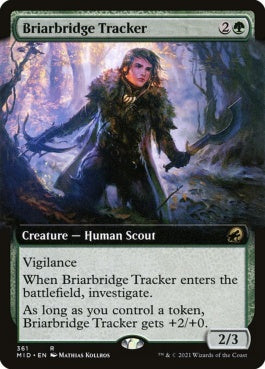 naokuroshop MTG [MID][361][緑][R][EN][茨橋の追跡者/Briarbridge Tracker]（foil） NM