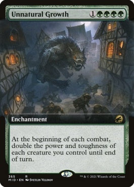 naokuroshop MTG [MID][365][緑][R][EN][不自然な成長/Unnatural Growth]（foil） NM