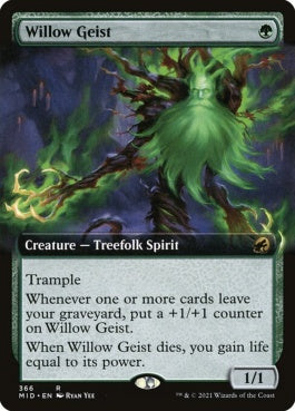 naokuroshop MTG [MID][366][緑][R][EN][柳の霊/Willow Geist]（foil） NM