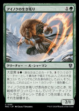 naokuroshop MTG [MKC][0165][緑][U][JP][アイノクの生き残り/Ainok Survivalist] NM